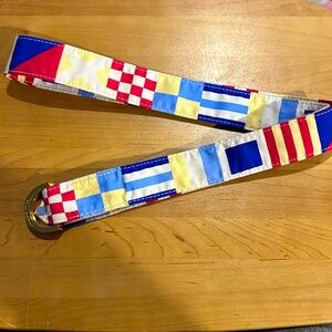 VINEYARD VINES Nautical Fabric D-Ring Belt